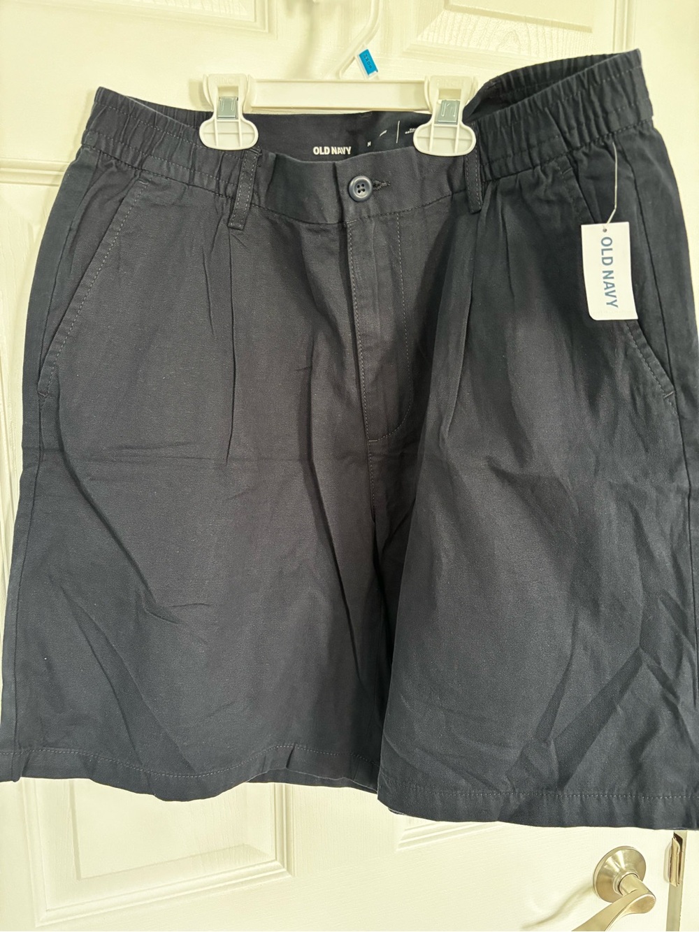 Old Navy Men's Dark Navy Elastic-Waist Flat Front Shorts